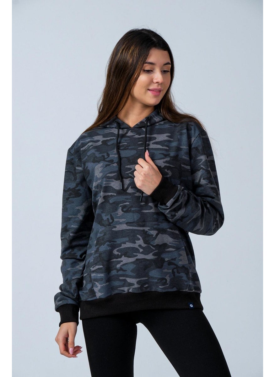 Camouflage Patterned Hoodie Sweatshirt (E21-72100)