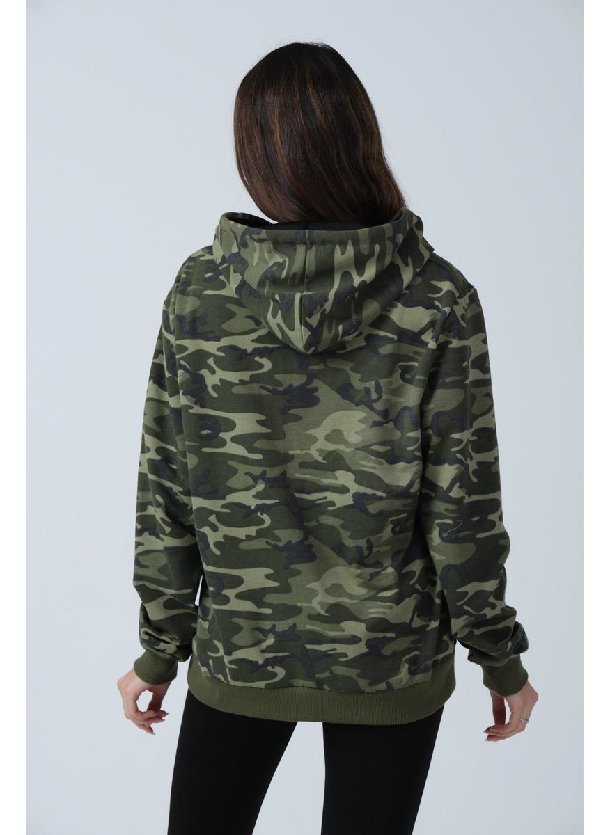 Camouflage Patterned Hoodie Sweatshirt (E21-72100)