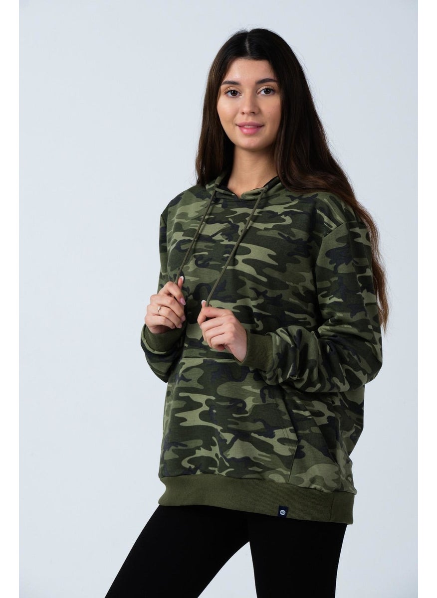 Camouflage Patterned Hoodie Sweatshirt (E21-72100)