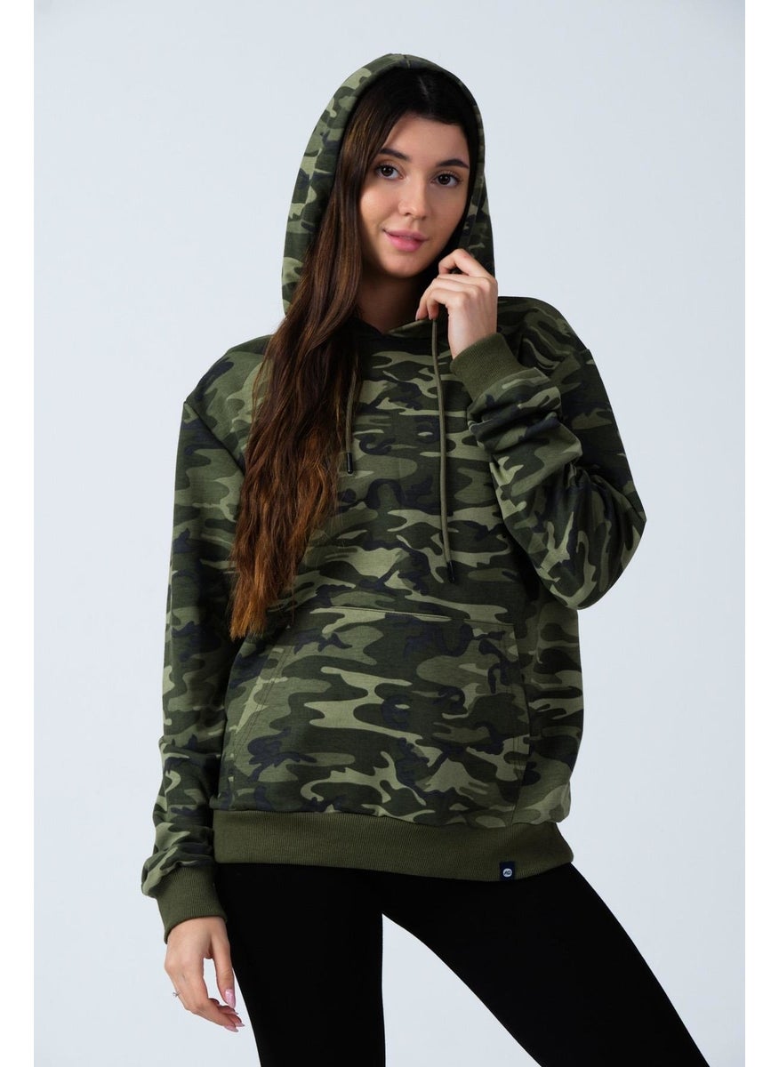 Camouflage Patterned Hoodie Sweatshirt (E21-72100)