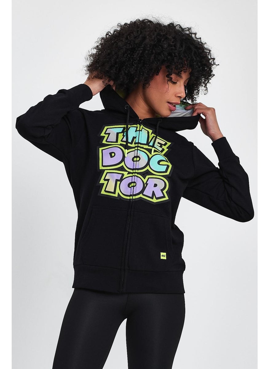 Patterned Hooded Zippered Sweatshirt (42029)