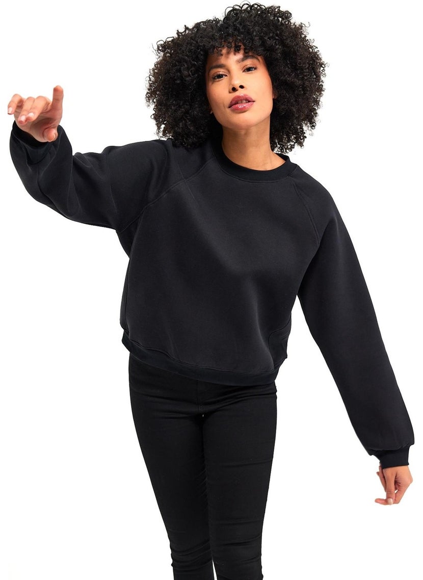 Raglan Sleeve Raised Comfort Fit Sweatshirt (B23-00166)