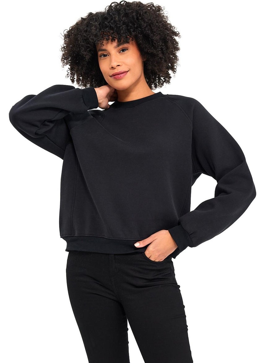 Raglan Sleeve Raised Comfort Fit Sweatshirt (B23-00166)