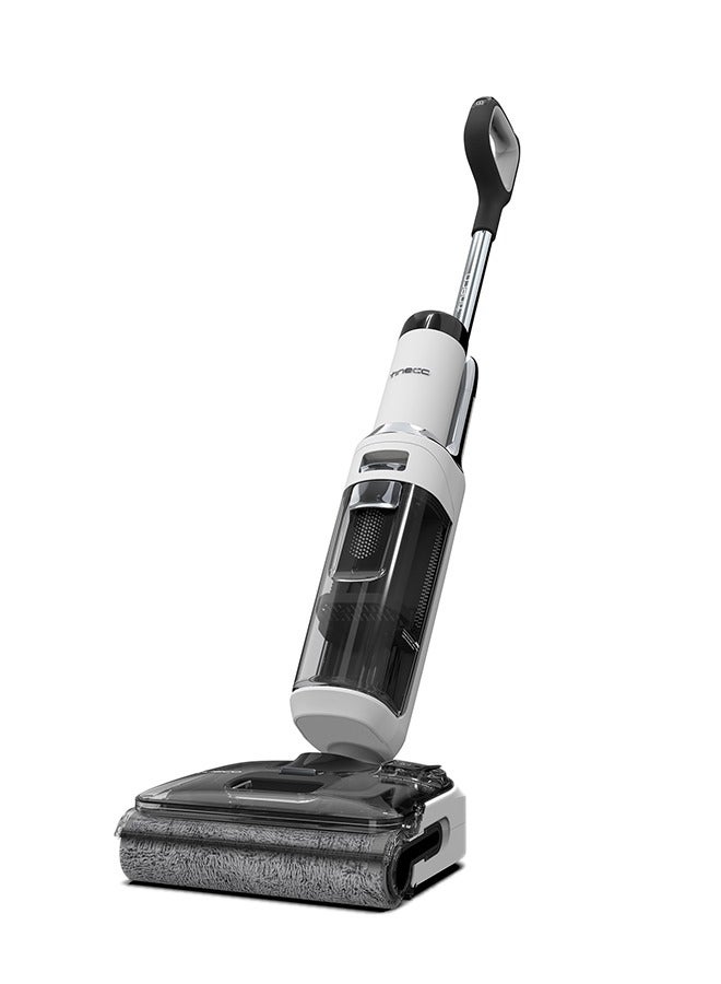 Floor One S6 Stretch Wet and Dry Cordless Vacuum Cleaner and Mop with 180 Degree Lay Flat Design, with Triple Edge cleaning, iLoop Smart Sensor Technology with FlashDry Self Cleaning 0.8 L 220 W FW401400UK White Titanium