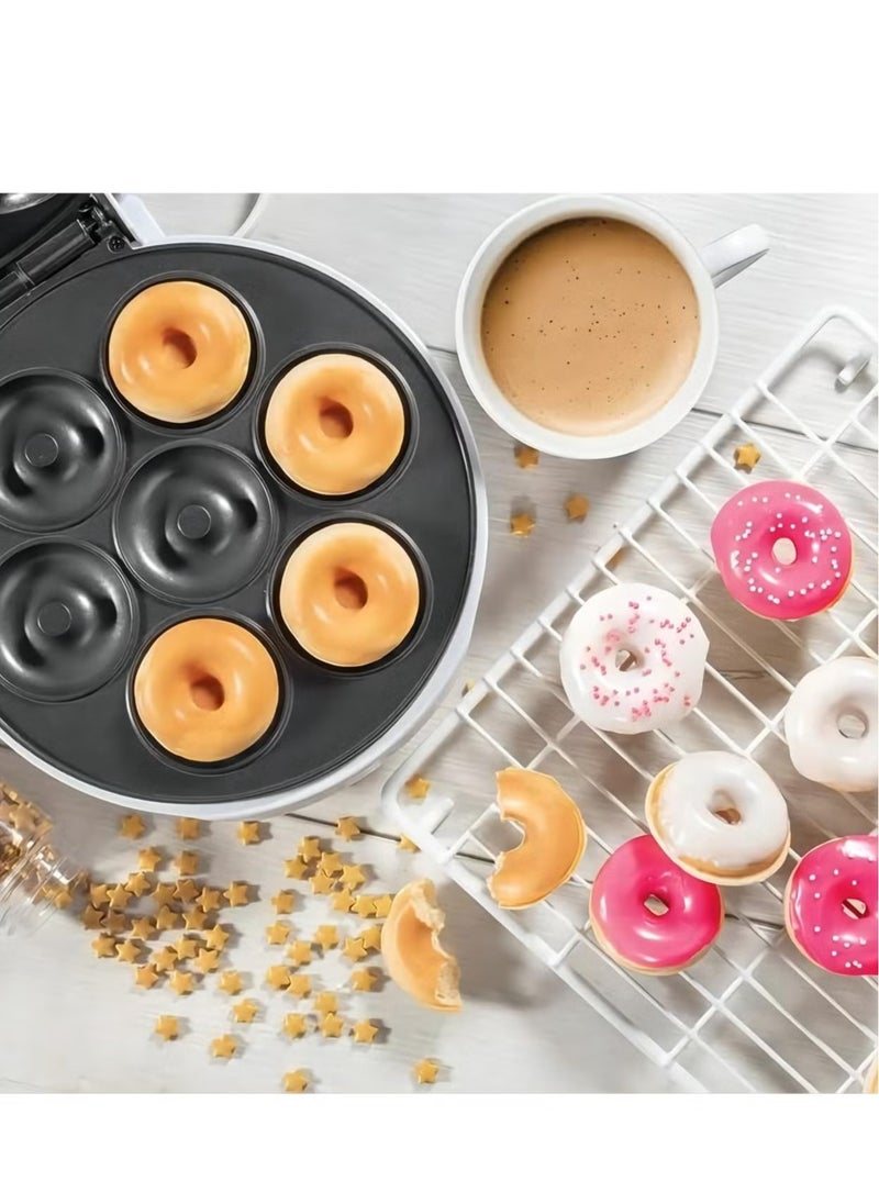 Electric Mini Doughnut Maker – Non-Stick 7-Cavity Donut Machine in Pink