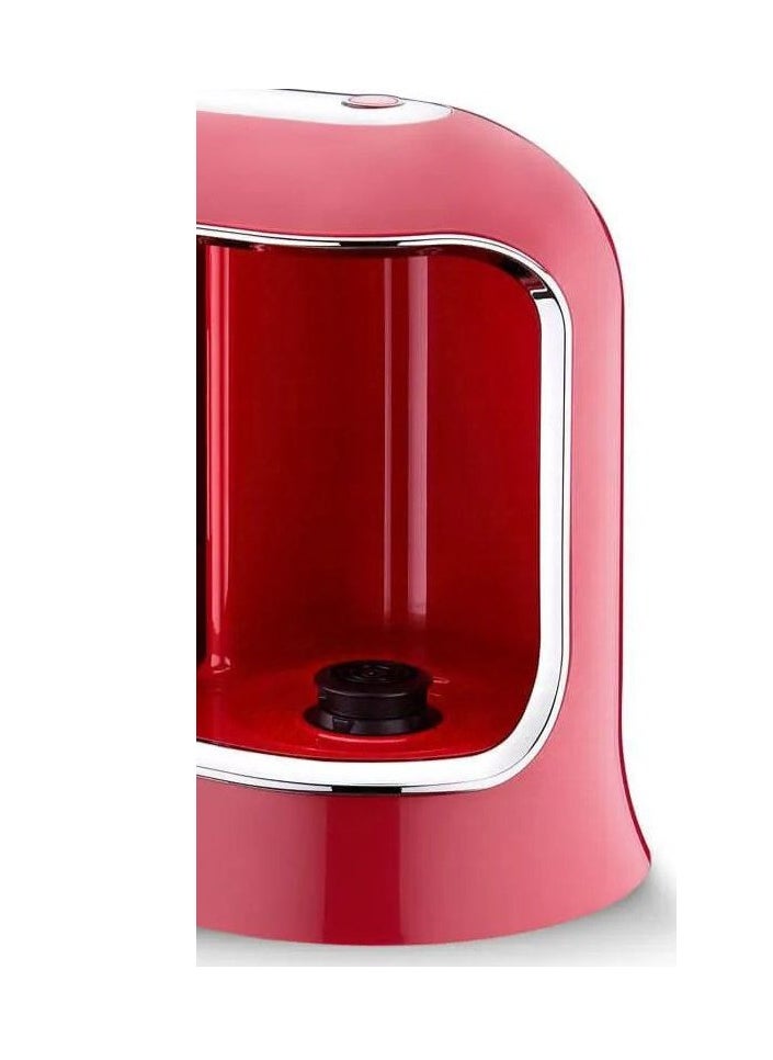 Kahvekolik Coffee Maker - Red, A860-03,Coffee Maker 18/10 Stainless Steel 4+4 Cups 640 Ml 800 Watts