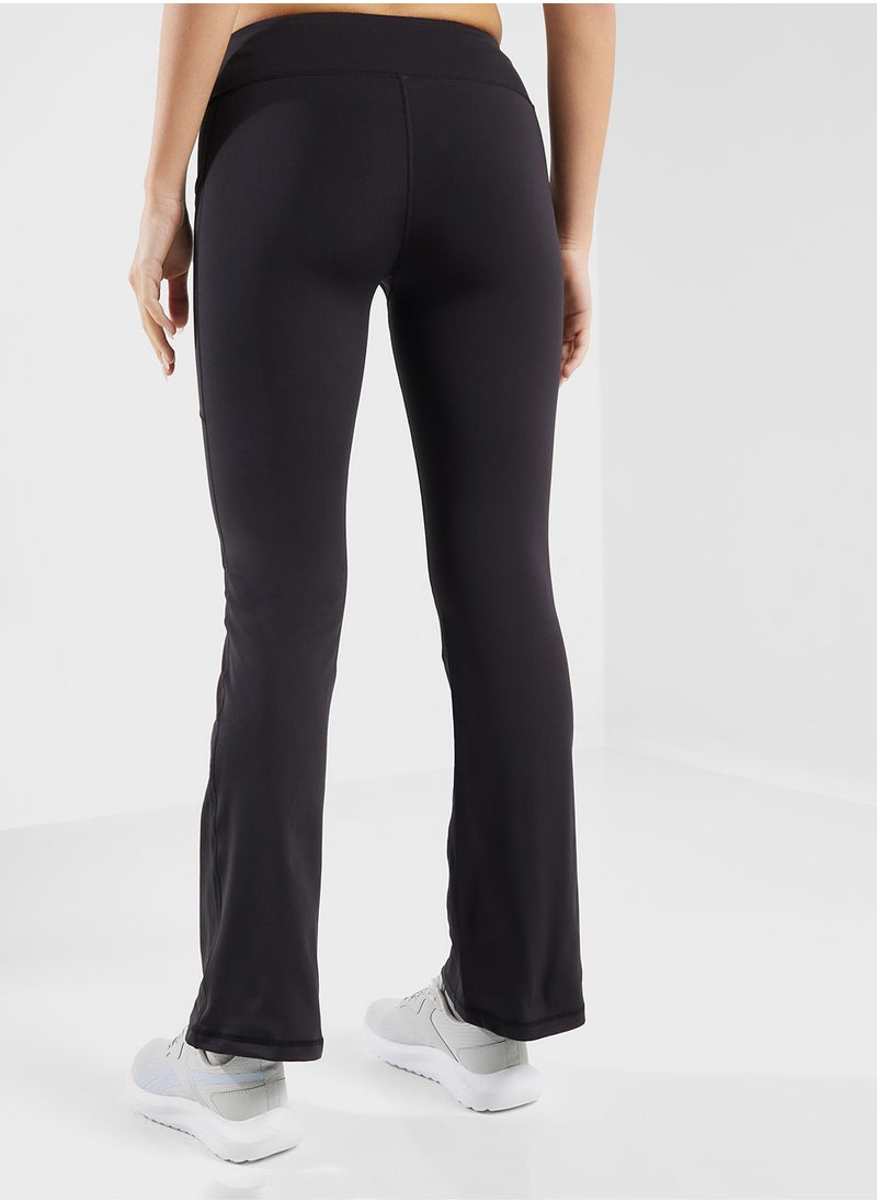 High Waist Flared Legging With Side Pockets