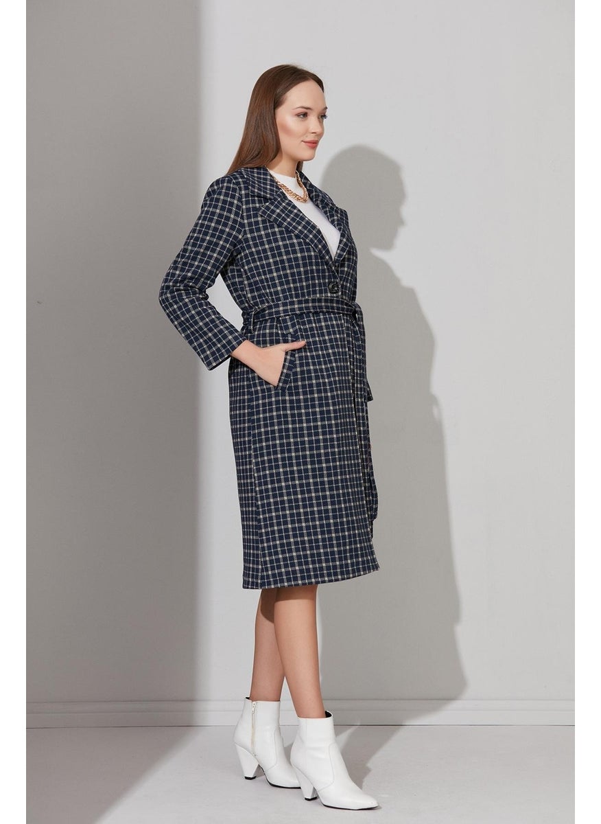 Alexandergardı Plaid Lined Coat (B22-20603)