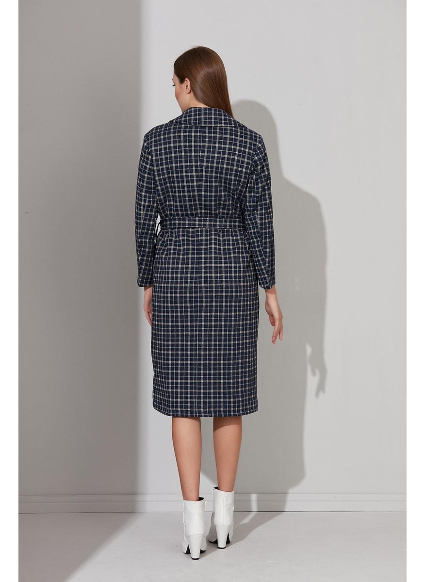 Alexandergardı Plaid Lined Coat (B22-20603)