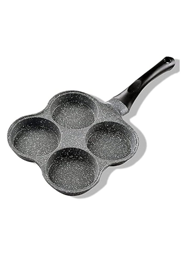 Rustless Egg Pan | 4-Cup Nonstick Egg Frying Pan, Easy Clean Egg Cooker Omelet Pan For Breakfast Swedish Pancake, Plett