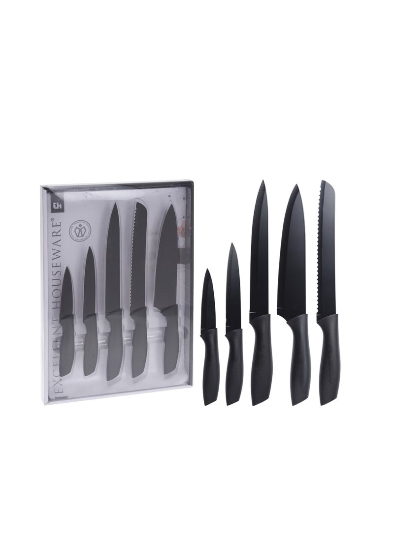 Knife Set Of 5Pcs Black