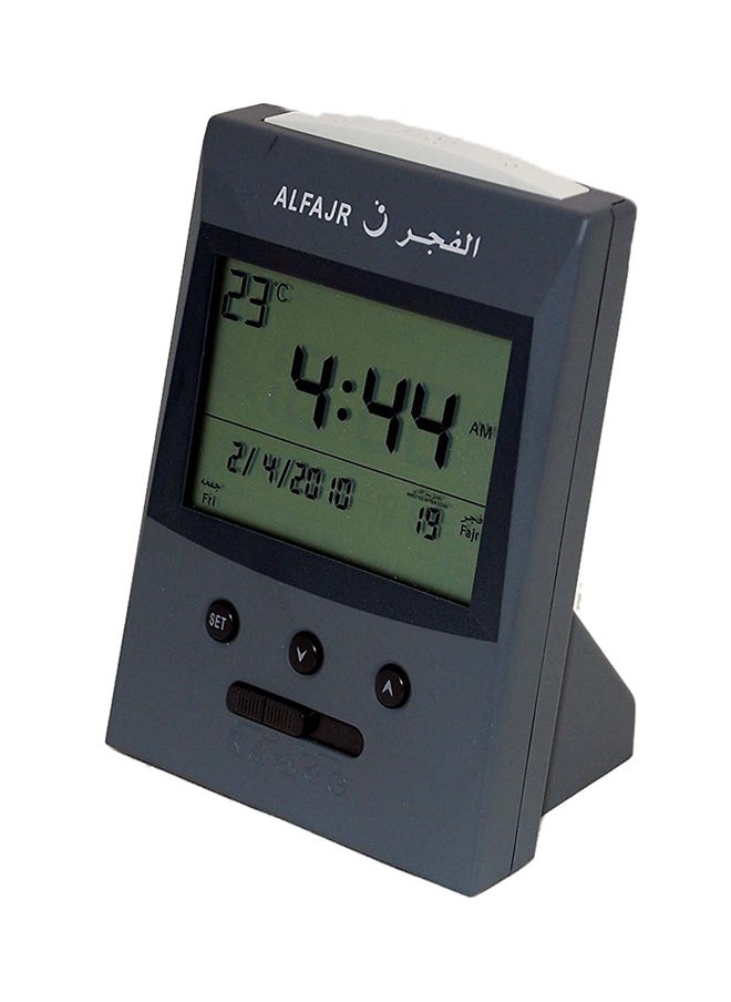 Alarm Clock With Azan Sound Grey/Black