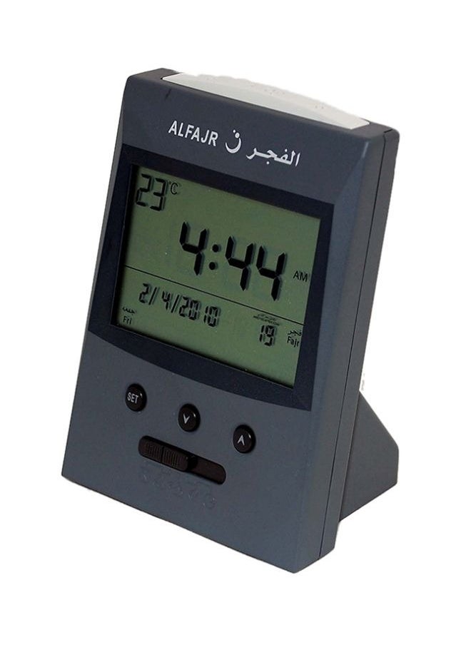Alarm Clock With Azan Sound Grey/Black