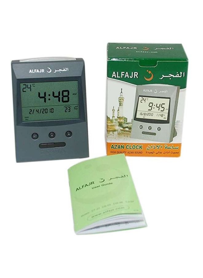 Alarm Clock With Azan Sound Grey/Black