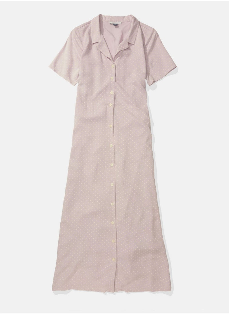 AE Collared Shirt Midi Dress