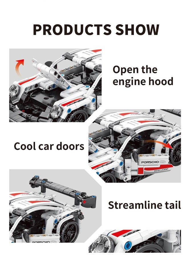 1:16 Sports Car Building Blocks Set , Gift Toy for Boys and Girls 6+ Years Old, Kids Learning and Education