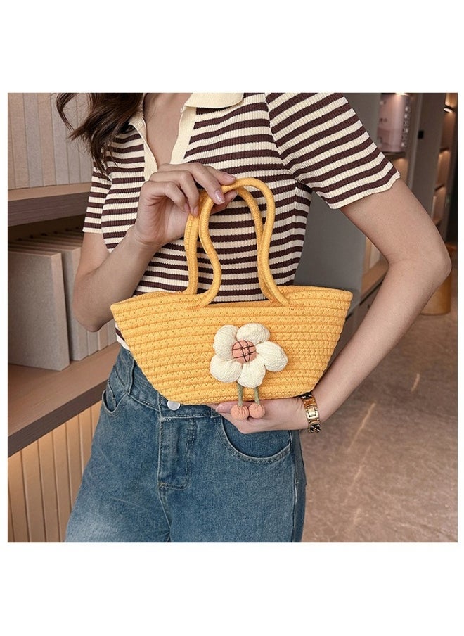 New Handmade Woven Bag Flower Bag