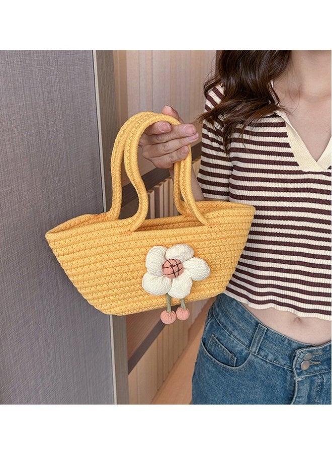 New Handmade Woven Bag Flower Bag