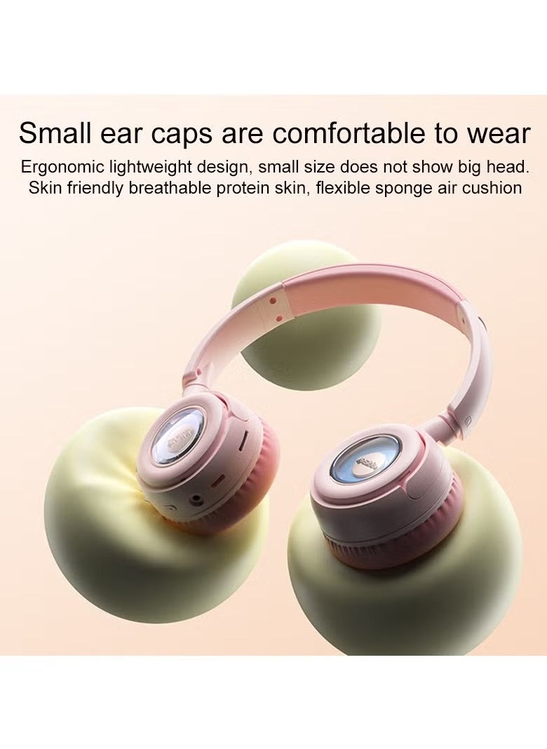 EP06 Children Over-Ear Bluetooth Wireless Stereo Music Headphone (Pink)