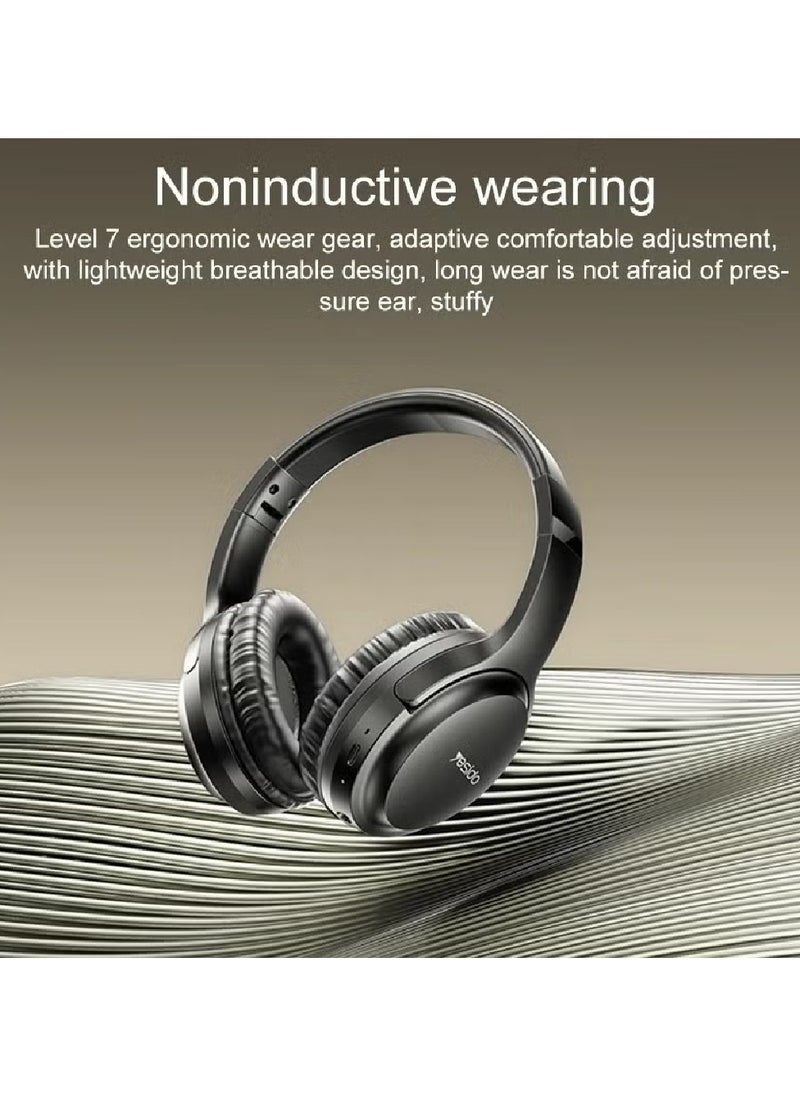 EP04 Wireless Headphones Foldable Earphones BT5.3 HD HIFI With Type-C Black