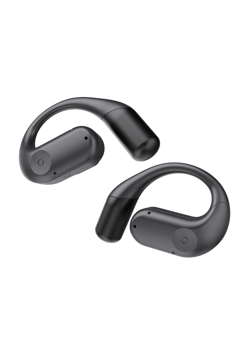 Air Conduction ENC TWS Earbuds and Charging Case with Display / True Wireless Headphones 6H Playtime / Truewireless Earbuds with 10M Wireless Range /  Immersive Hi-Fi Audio / Comfort to Wear / Smart sound - Black