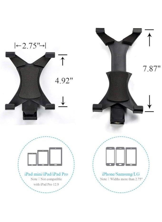 iPad Tripod Mount Adapter Universal Tablet Clamp Holder Fits Ipad, Ipad Air, Ipad Mini, Microsoft Surface, Nexus and Most Tablets, Use on Tripod, Monopod, Selfie Stick, Tabletop Tripod Stand Etc