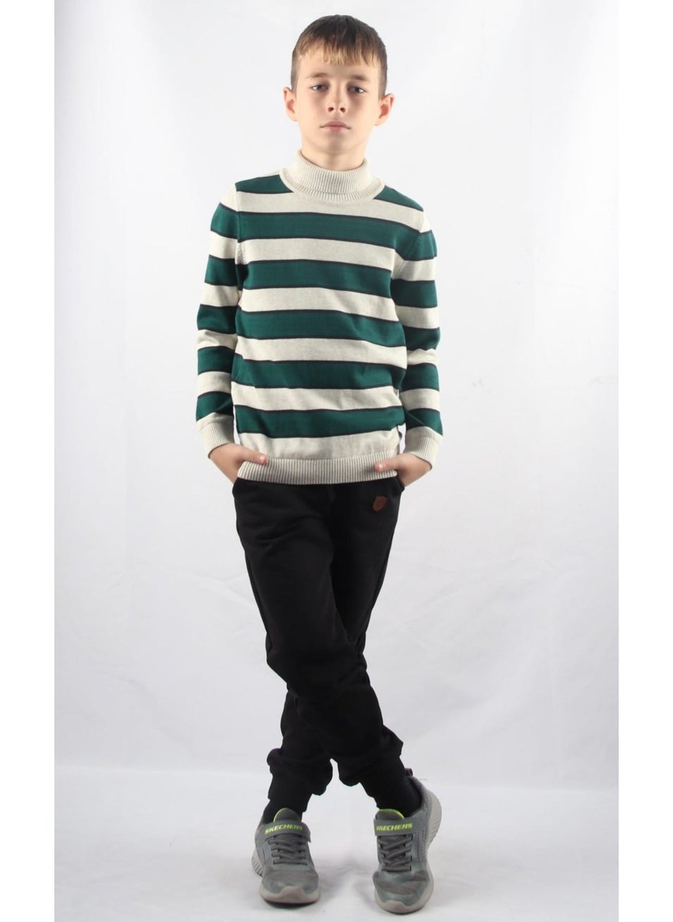 Turtleneck Kids Knitted Sweater C23-7105