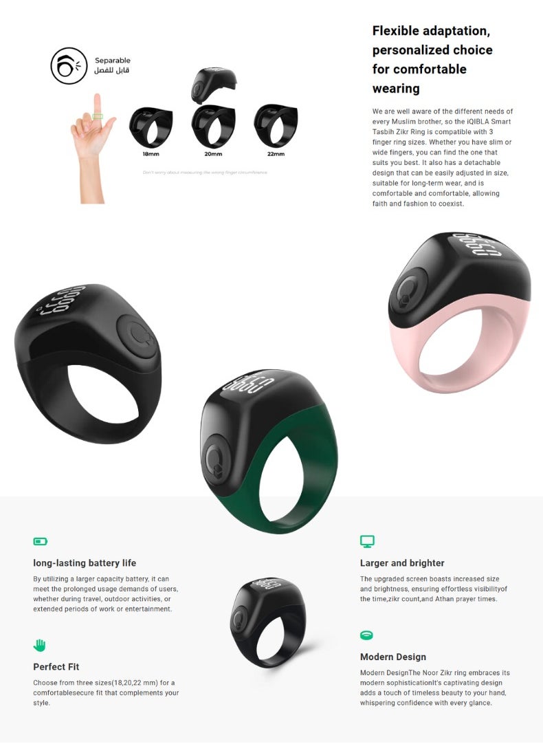 Smart Zikr Ring - JOOD | Pink Edition