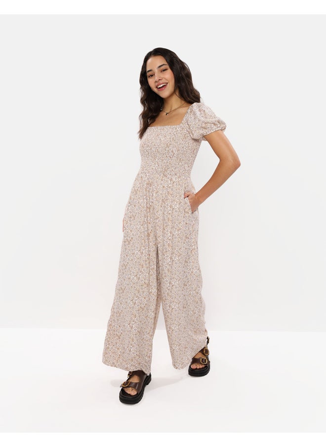 AE Smocked Puff Sleeve Jumpsuit