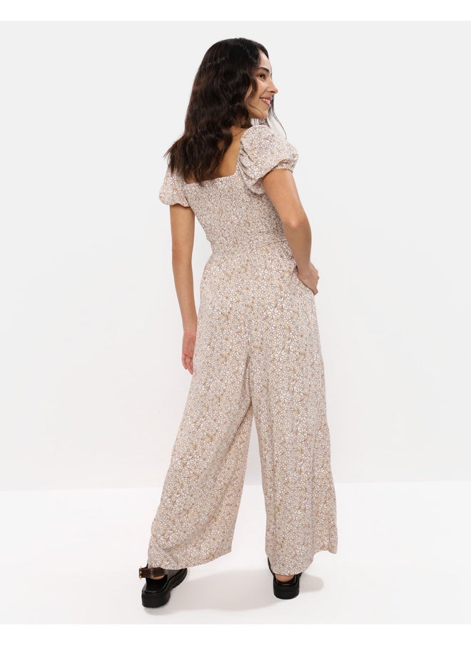 AE Smocked Puff Sleeve Jumpsuit