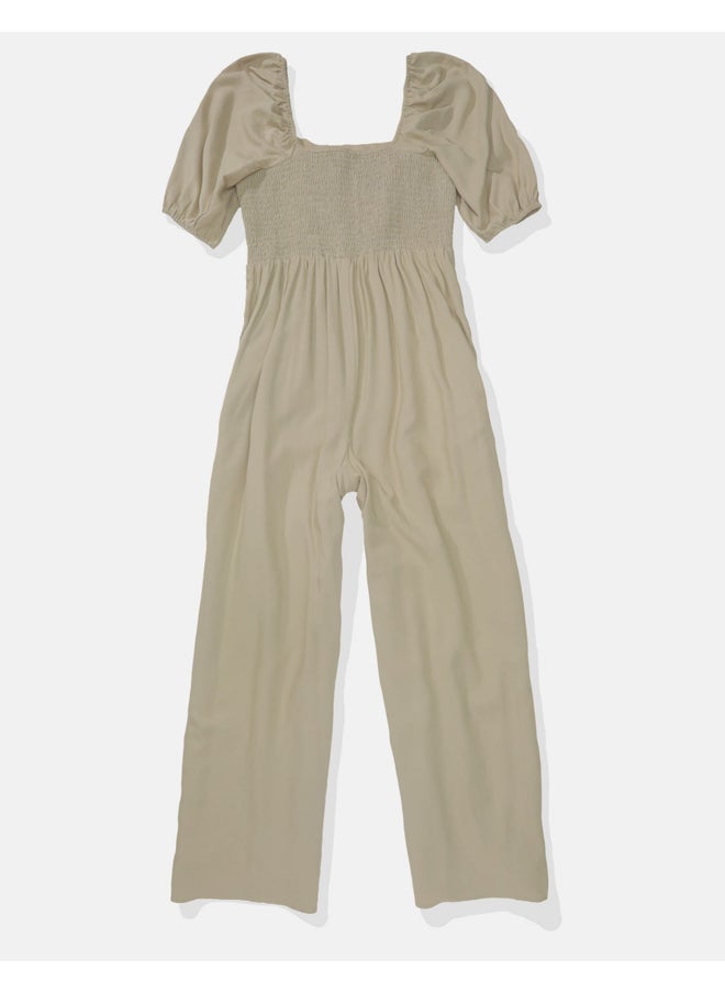 AE Puff Sleeve Wide-Leg Jumpsuit