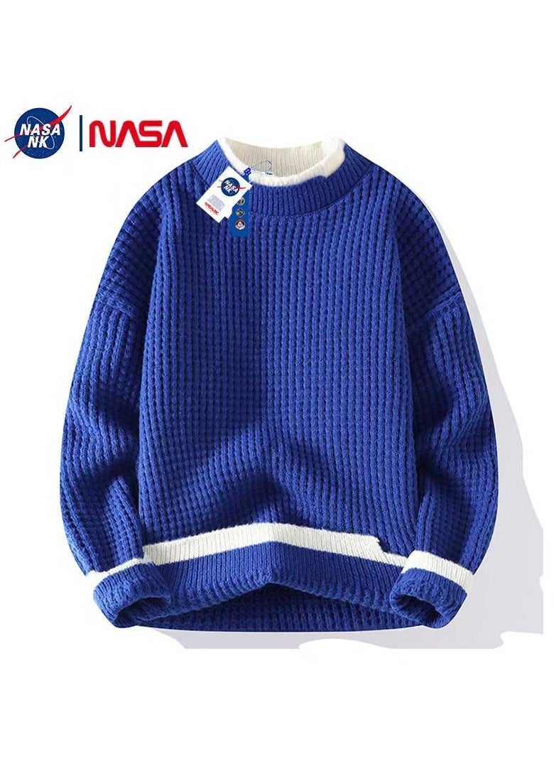 New Trend Of Long Sleeved Sweater With Inner Lining And Bottom Knit Sweater