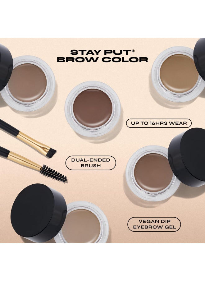 Milani Stay Put Brow Color - Medium Brown (0.09 Ounce) Vegan, Cruelty-Free Eyebrow Color that Fills and Shapes Brows