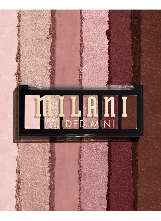 Milani Gilded Mini Eyeshadow Palette with 6 Matte & Shimmer Hues - The Wine Down