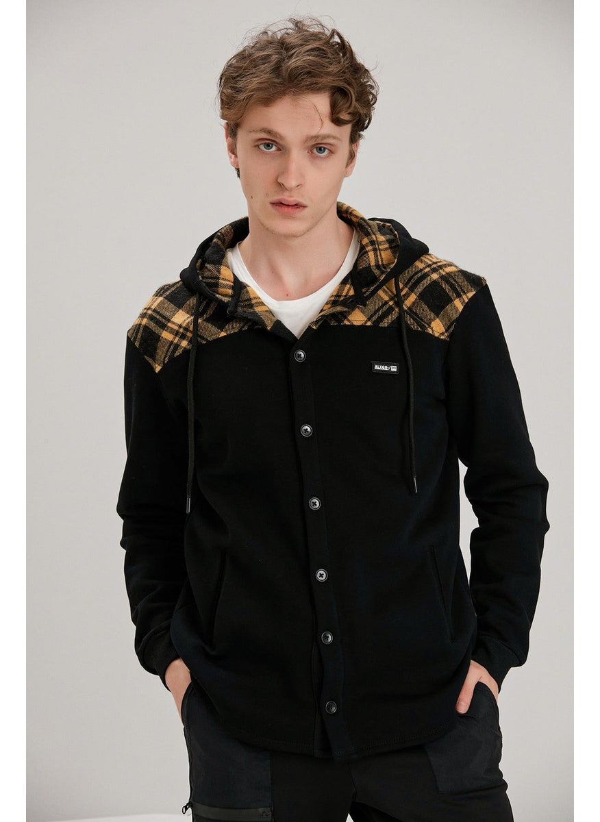 Alexandergardi Plaid Detailed Buttoned Sweatshirt (E22-61500)