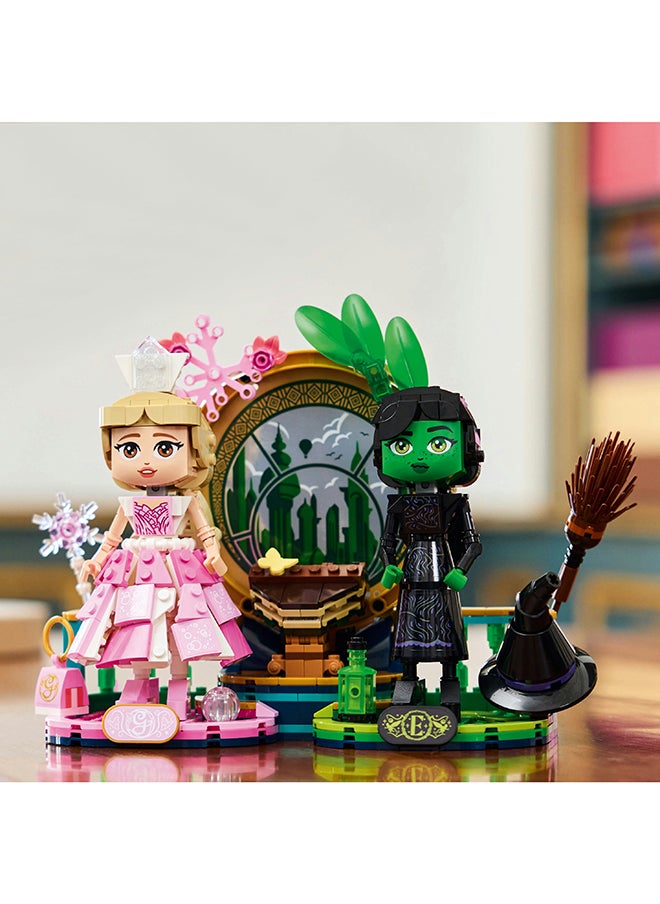 Wicked Elphaba & Glinda Figures, Building Toy Set for 10 Plus Year Old Girls and Boys, with Buildable Characters and a Broom, Wizard of Oz-Themed Gift for Kids and Fans of the Movie 75682