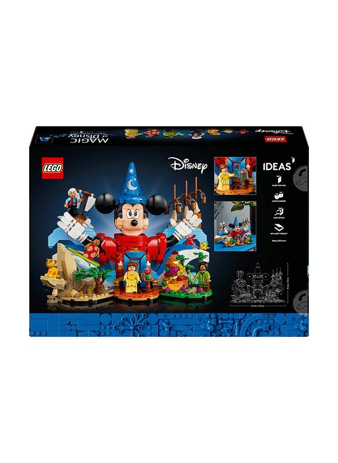 LEGO Ideas Magic of Disney Set, Collectible Model Kit for Adults to Build Featuring Mickey Mouse, Simba and Other Characters, Great for Home Office Decor, Nostalgic Gift for Women & Men 21352