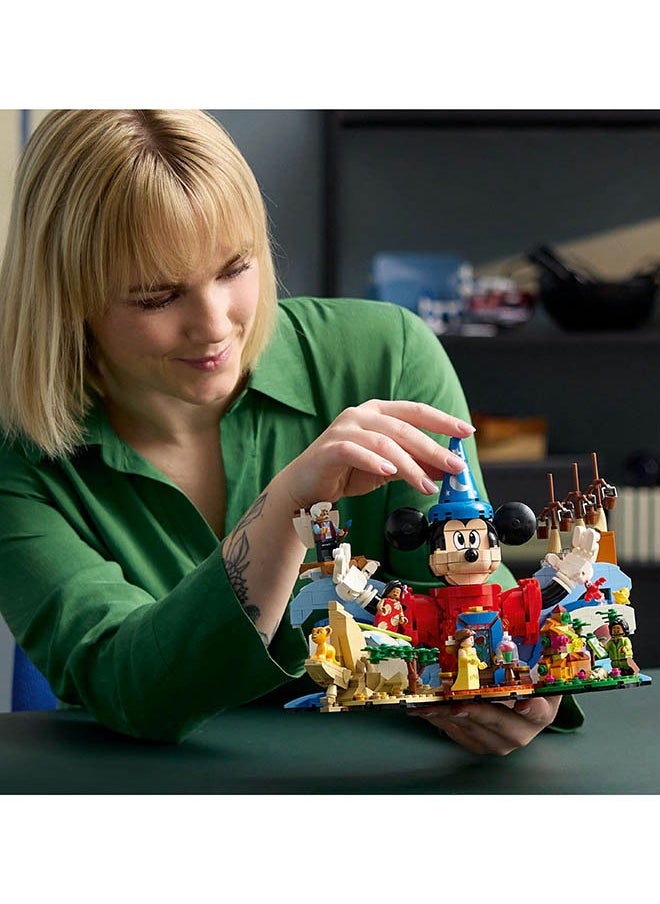 LEGO Ideas Magic of Disney Set, Collectible Model Kit for Adults to Build Featuring Mickey Mouse, Simba and Other Characters, Great for Home Office Decor, Nostalgic Gift for Women & Men 21352