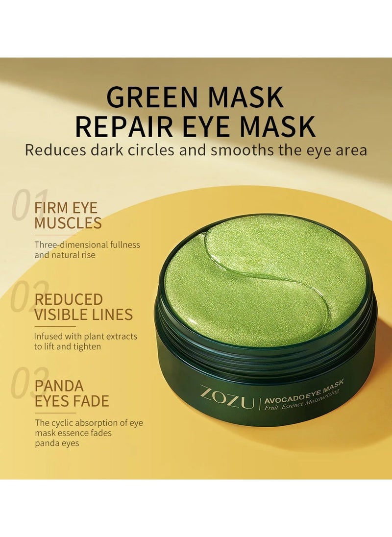 Avocado Golden Collagen Eye Mask Anti Dark Circles Eye Bags Moisturizing Firming Eye Patches Skin Care Products