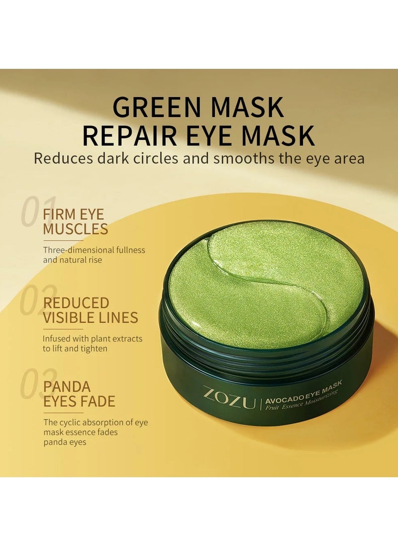 Avocado Golden Collagen Eye Mask Anti Dark Circles Eye Bags Moisturizing Firming Eye Patches Skin Care Products