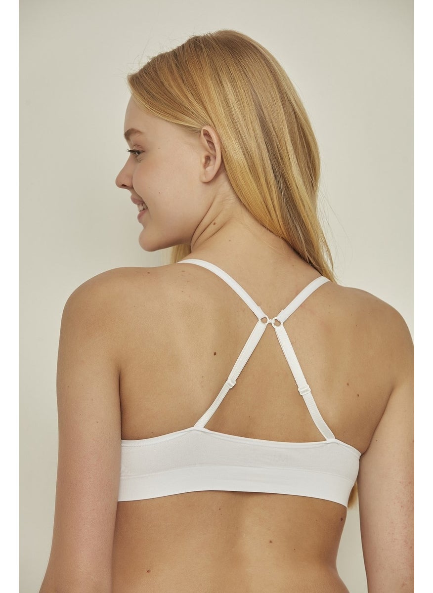 C14020 Padded Strap Bra White