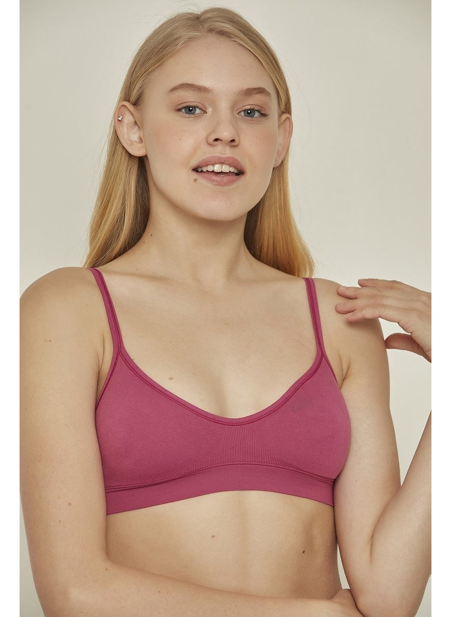 C14020 Padded Strap Bra Plum