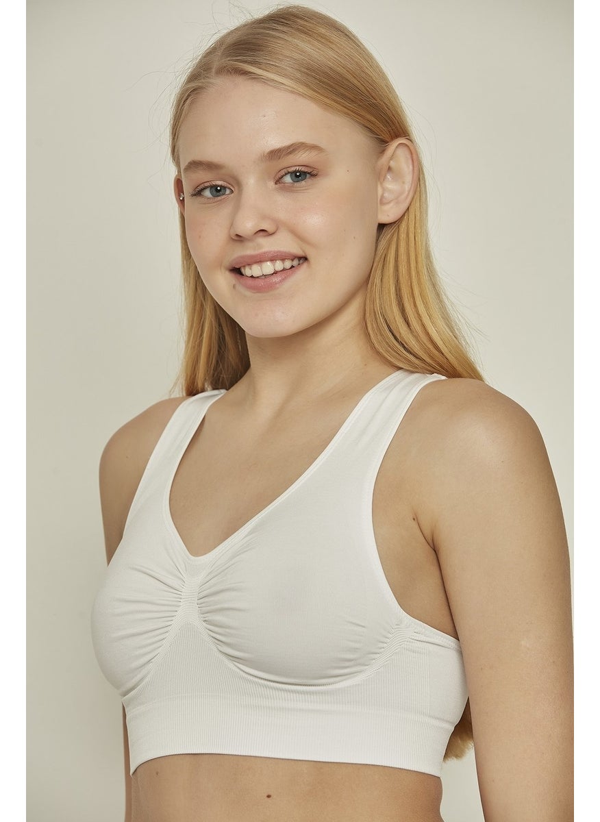 C14011 Seamless Sports Bra White