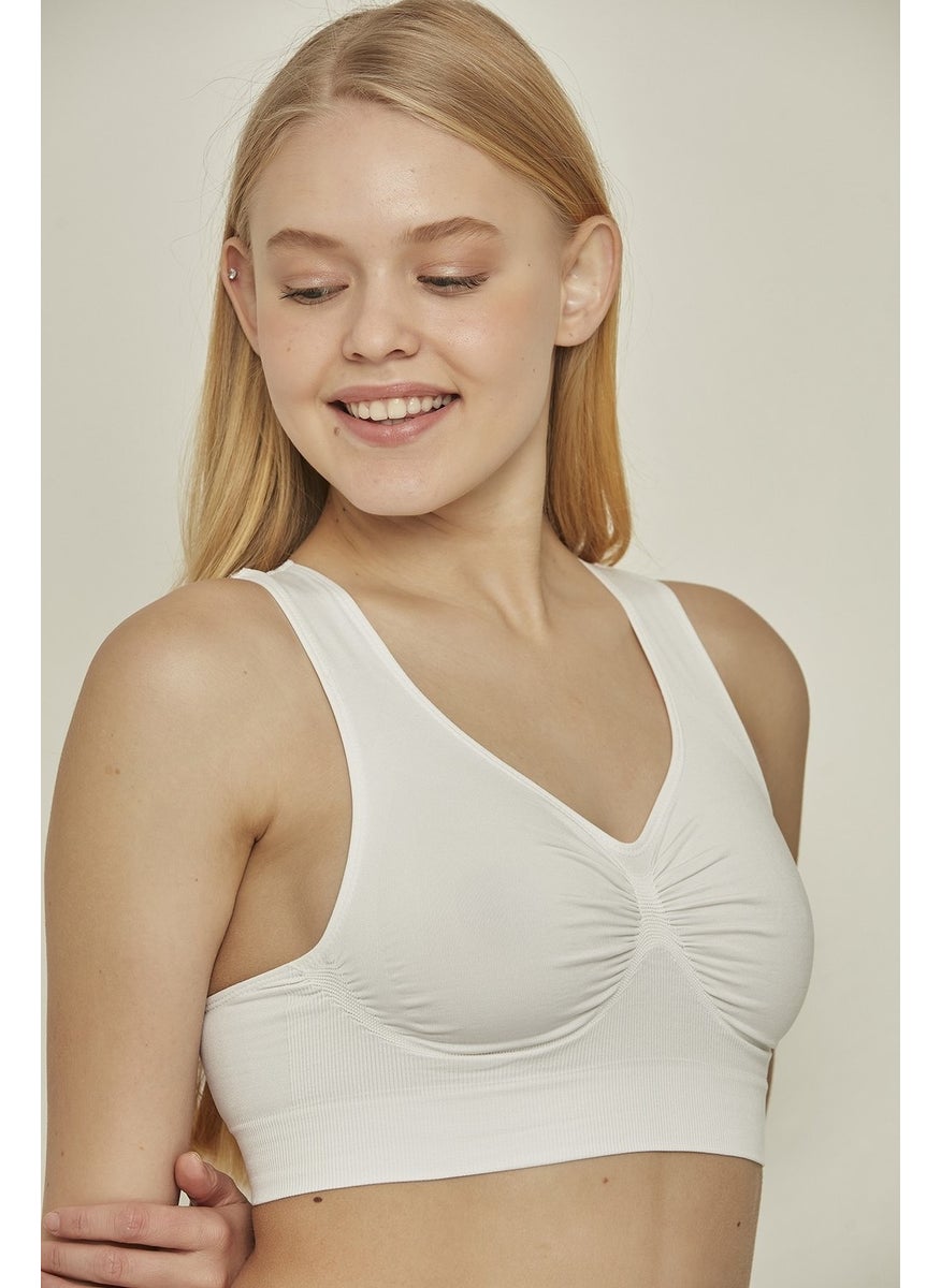 C14011 Seamless Sports Bra White