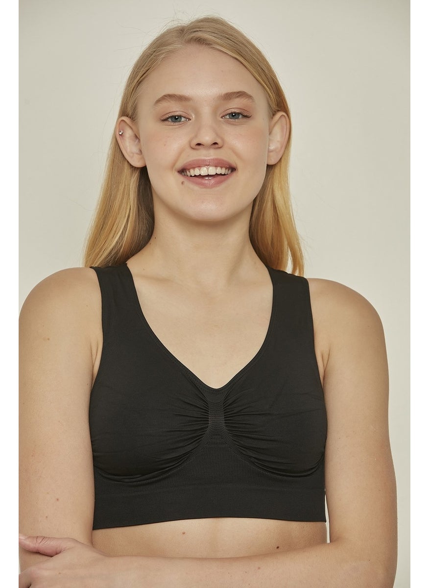 C14011 Seamless Sports Bra Black