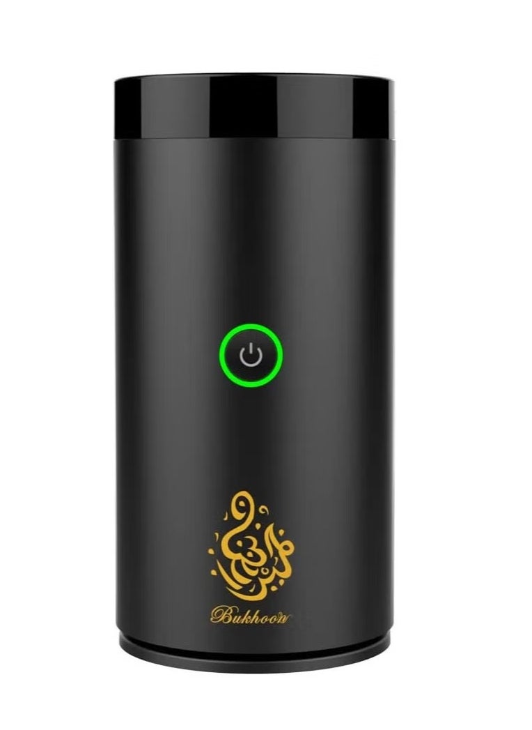 Car Bukhoor Usb Type-C Power Bakhoor Rechargeable Electric Mini Portable Incense Burner Black