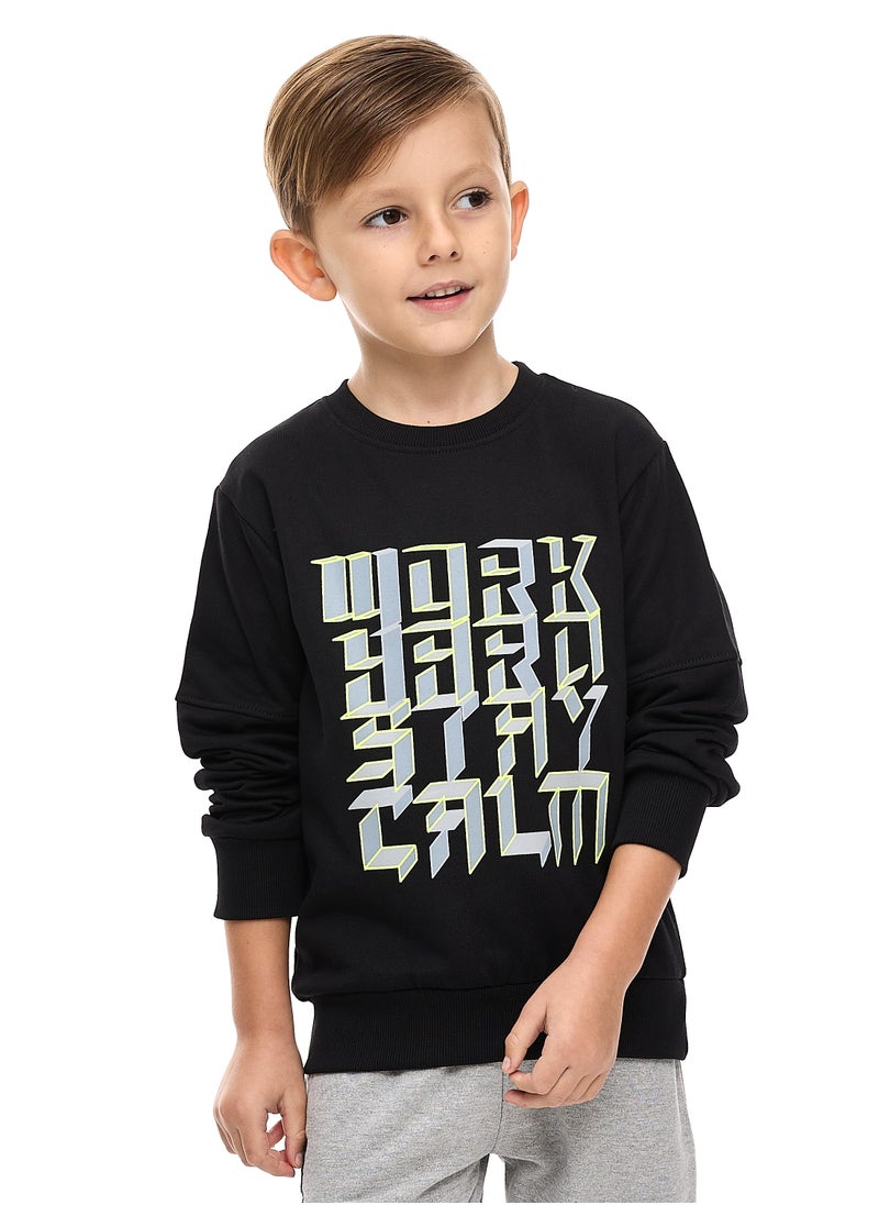 Boys' Sweatshirt  (2 - 8yrs) Black