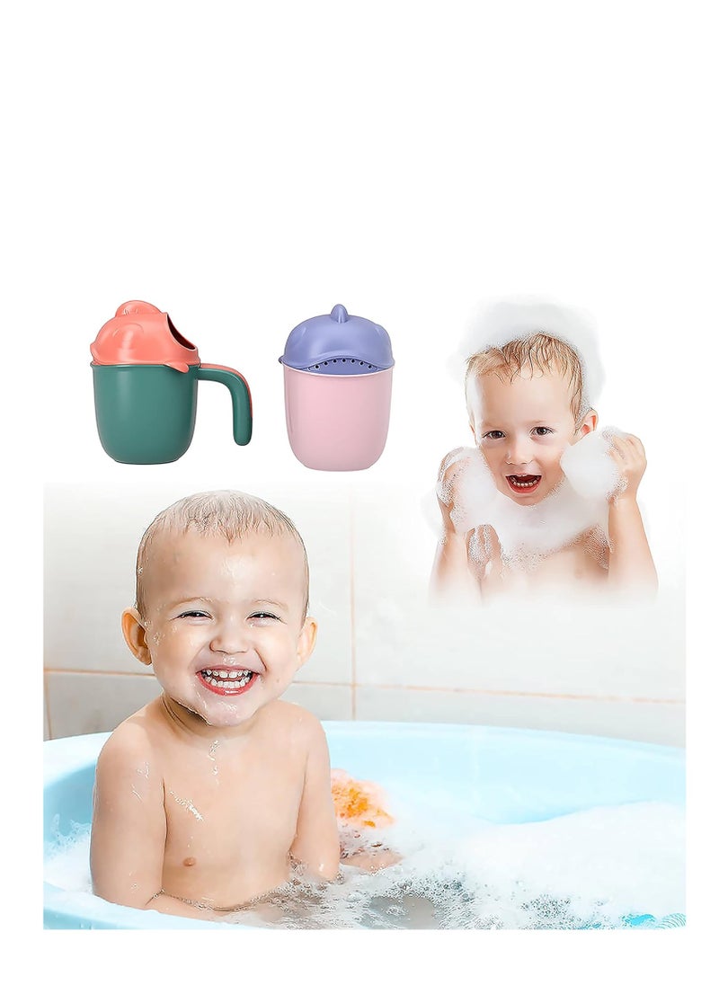 Baby Wash Cup, Shampoo Rinse Cup, Baby Bath Rinse Pail to Wash Hair and Wash Out Shampoo by Protecting Baby Eyes, Newborn Bath Shower Head for Shampooing and Bathing for Toddler Children