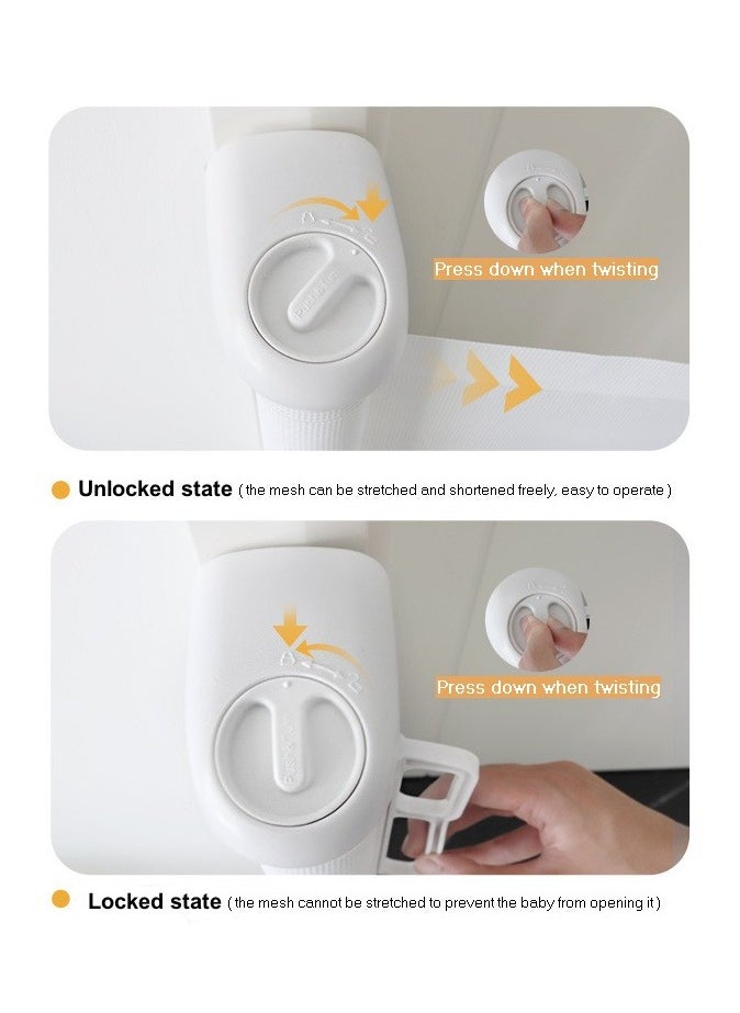 Retractable Baby Gate, Mesh Safety Gate for Babies and Pets, Extra Wide Safety Baby Gate 34