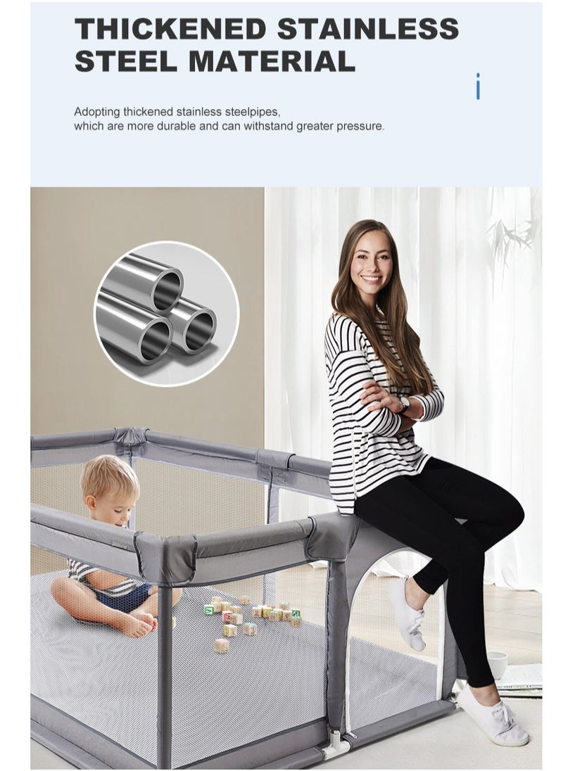 150x180x65cm Packable Portable Sturdy Extra Large Baby Safety Activity Center Playpen